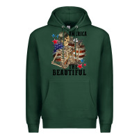 Sports Green America the beautiful 4th of july Premium Hoodie - CowGirlArtShop