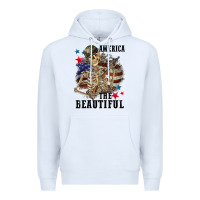 White America the beautiful 4th of july Premium Hoodie - CowGirlArtShop