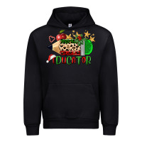 Black christmas educator pencil Urban Hoodie - FaDigitalArtStudio