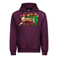 Mauve Wine christmas educator pencil Urban Hoodie - FaDigitalArtStudio
