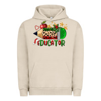 Pigment French Oak christmas educator pencil Urban Hoodie - FaDigitalArtStudio