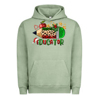 Pigment Oil Green christmas educator pencil Urban Hoodie - FaDigitalArtStudio