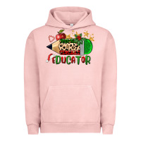 Pigment Salmon christmas educator pencil Urban Hoodie - FaDigitalArtStudio