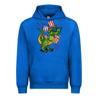 Cobalt 4th of July T-Rex Urban Hoodie - CowGirlArtShop