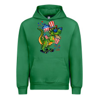 Emerald 4th of July T-Rex Urban Hoodie - CowGirlArtShop
