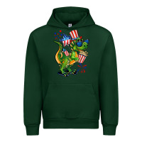 Forest Green 4th of July T-Rex Urban Hoodie - CowGirlArtShop