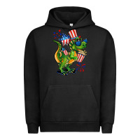 Pigment Black 4th of July T-Rex Urban Hoodie - CowGirlArtShop