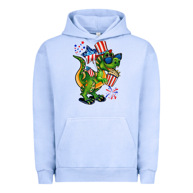 4th Of July T-rex Urban Hoodie by CowGirlArtShop | Teevron