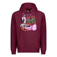 Burgundy sweet summer time Premium Hoodie - SublimationCraftShop