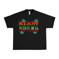 Black Merry Drink I Am Christmas Urban Heavy Tee - Artiststas