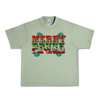 Oil Green Merry Drink I Am Christmas Urban Heavy Tee - Artiststas