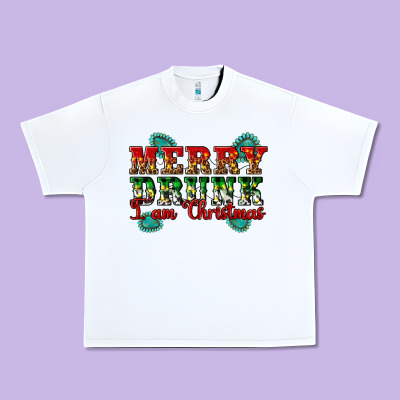 Merry Drink I Am Christmas Urban Heavy Tee Designed By Artiststas