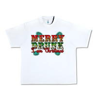 White Merry Drink I Am Christmas Urban Heavy Tee - Artiststas