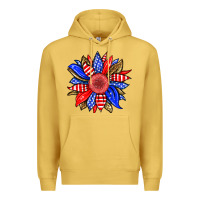 Antique Gold America sunflower Premium Hoodie - Neo Western