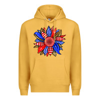 Mustard America sunflower Premium Hoodie - Neo Western