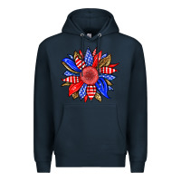 Navy America sunflower Premium Hoodie - Neo Western