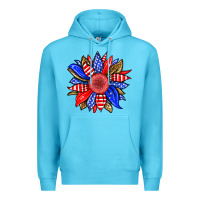 Ocean Blue America sunflower Premium Hoodie - Neo Western
