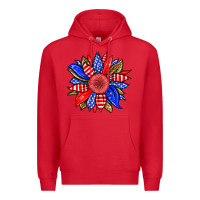 Red America sunflower Premium Hoodie - Neo Western