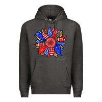Charcoal Heather America sunflower Premium Hoodie - Neo Western
