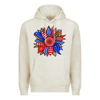 Oatmeal Heather America sunflower Premium Hoodie - Neo Western