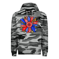 Slate Camo America sunflower Premium Hoodie - Neo Western