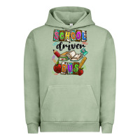 Pigment Oil Green School driver bus Urban Hoodie - CowhideDigitalArt