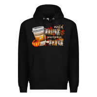 Black wild about pumpkin spice Premium Hoodie - CowhideDigitalArt