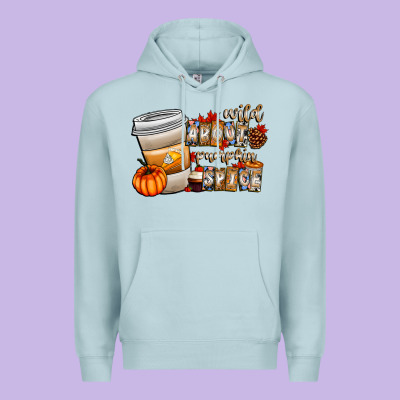 Wild About Pumpkin Spice Premium Hoodie Designed By Cowhidedigitalart