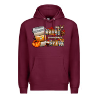 Burgundy wild about pumpkin spice Premium Hoodie - CowhideDigitalArt