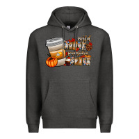 Charcoal Heather wild about pumpkin spice Premium Hoodie - CowhideDigitalArt