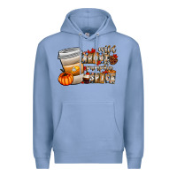 Colony Blue wild about pumpkin spice Premium Hoodie - CowhideDigitalArt