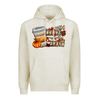 Oatmeal Heather wild about pumpkin spice Premium Hoodie - CowhideDigitalArt