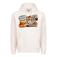 Pale Pink wild about pumpkin spice Premium Hoodie - CowhideDigitalArt