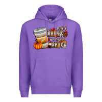 Purple wild about pumpkin spice Premium Hoodie - CowhideDigitalArt