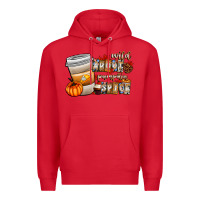 Red wild about pumpkin spice Premium Hoodie - CowhideDigitalArt