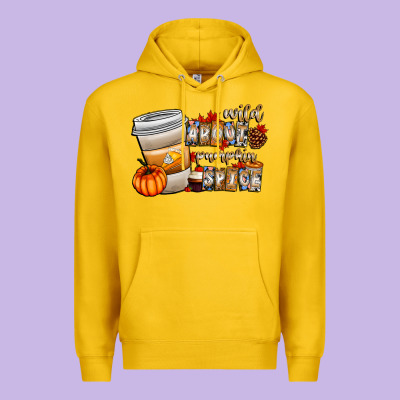 Wild About Pumpkin Spice Premium Hoodie Designed By Cowhidedigitalart