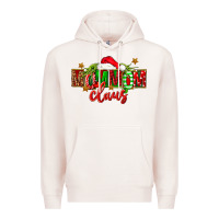 Pale Pink christmas mom mom claus Premium Hoodie - FaDigitalArtStudio