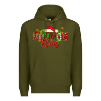 Army Green christmas mom mom claus Premium Hoodie - FaDigitalArtStudio