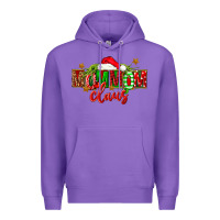 Purple christmas mom mom claus Premium Hoodie - FaDigitalArtStudio