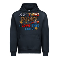 Navy Ain't no doubt i love this land 4th of july Urban Hoodie - CowGirlArtShop