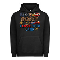 Pigment Black Ain't no doubt i love this land 4th of july Urban Hoodie - CowGirlArtShop