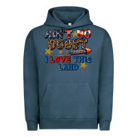 Pigment Midnight Navy Ain't no doubt i love this land 4th of july Urban Hoodie - CowGirlArtShop