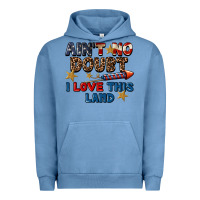 Pigment Pebble Blue Ain't no doubt i love this land 4th of july Urban Hoodie - CowGirlArtShop
