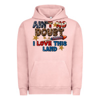 Pigment Salmon Ain't no doubt i love this land 4th of july Urban Hoodie - CowGirlArtShop