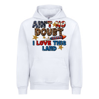 White Ain't no doubt i love this land 4th of july Urban Hoodie - CowGirlArtShop