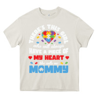 Cream lil autism mom Heavy Core Tee - CowhideDigitalArt
