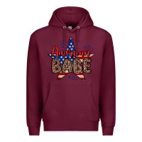 Burgundy American babe Premium Hoodie - Neo Western