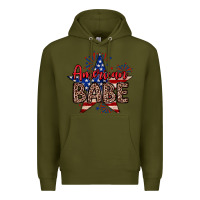 Army Green American babe Premium Hoodie - Neo Western