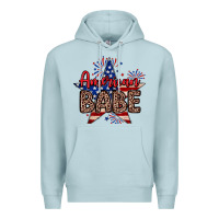 Blue Mist American babe Premium Hoodie - Neo Western