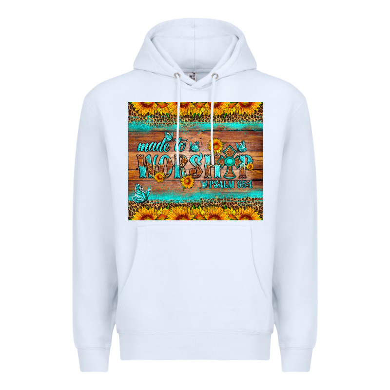 Made To Worship Tumbler Premium Hoodie by HRA Design Shop | Teevron